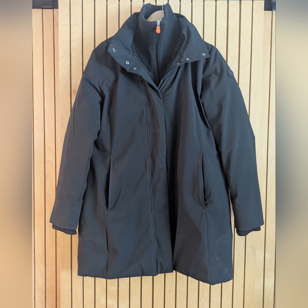 SAVE THE DUCK "Rainy" Winter Coat Black Puffer Jacket Size XL
